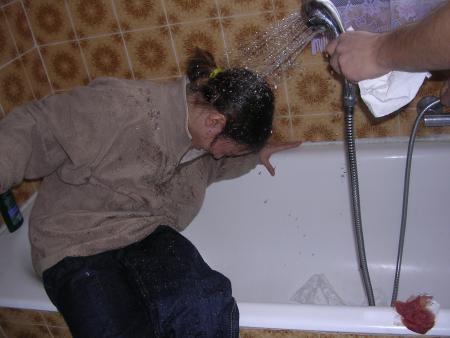 A la douche !